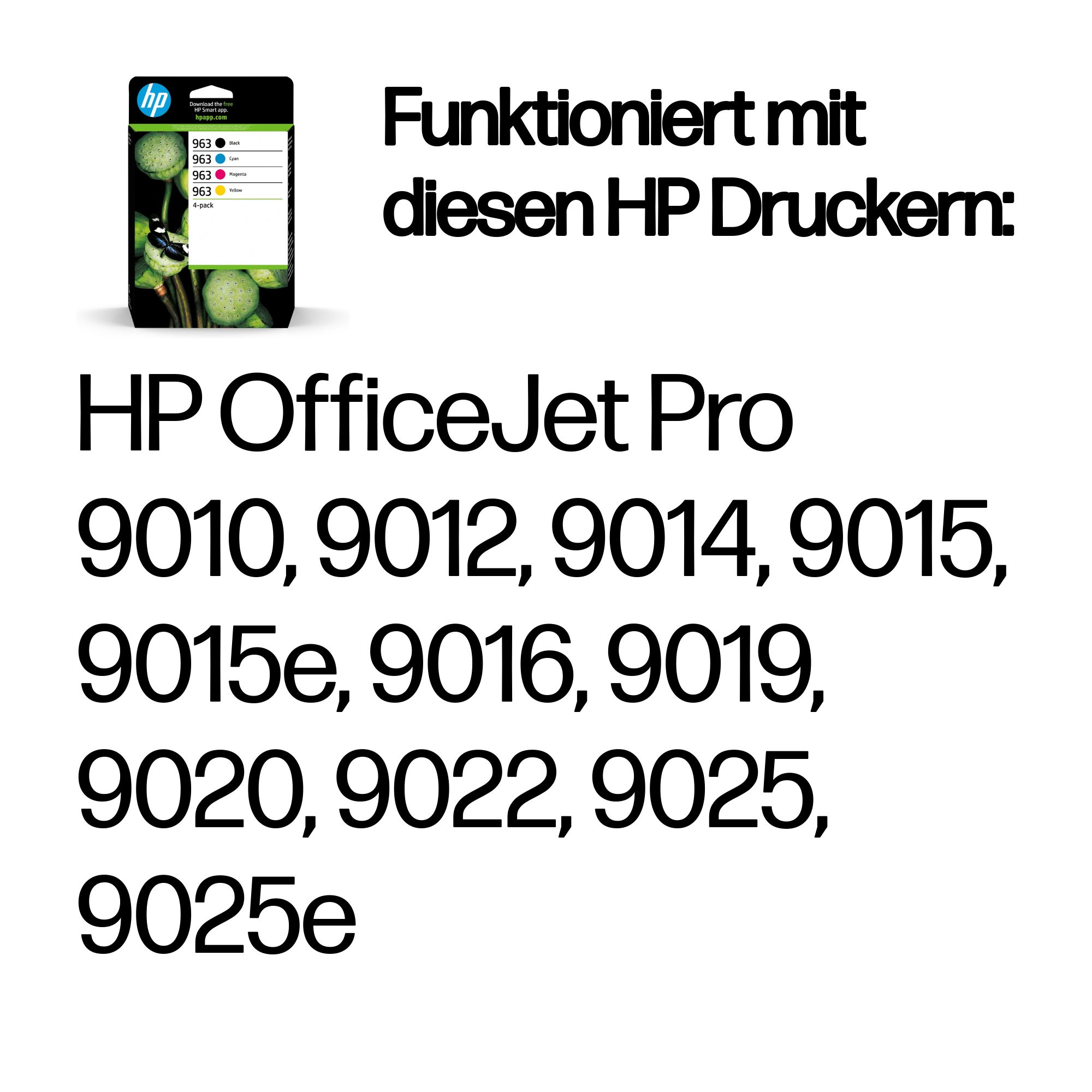 HP 963 Schwarz+Dreifarbig Tintenpatrone
