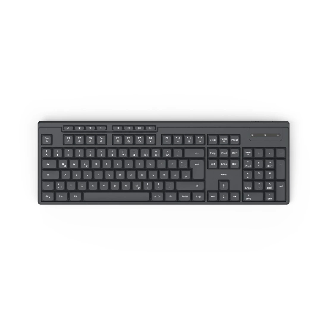 hama WK-200 Tastatur kabellos schwarz