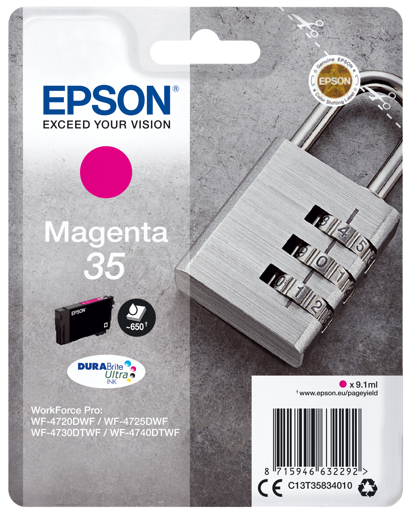 EPSON 35 / T3583 (Vorhängeschloss) magenta Druckerpatrone