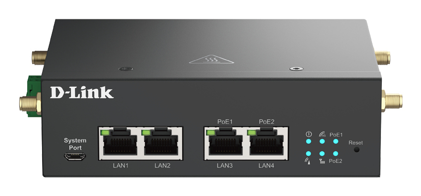 D-LINK DWM-314-GP/E Industrial 5G Multi-connect PoE Modem Dual SIM 2x 10/100/1000 Ethernet LAN 2x 10/100/1000 Ethernet PoE LAN