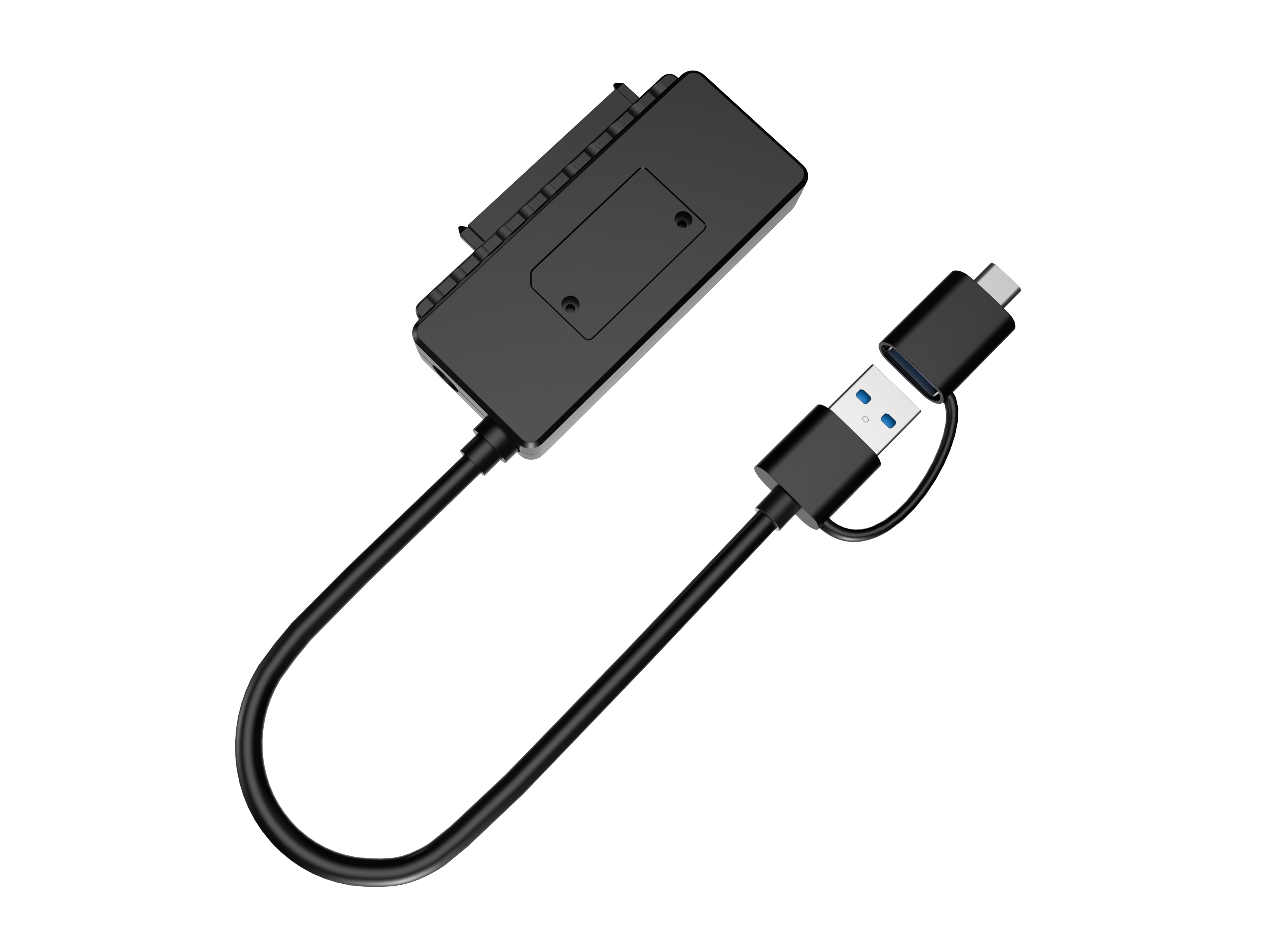 CONCEPTRONIC Adapter USB-A/-C3.0->SATA 22Pin St/Bu schwarz