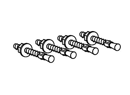 KITHARDWARESTUD ANCHORS3/8-16X3