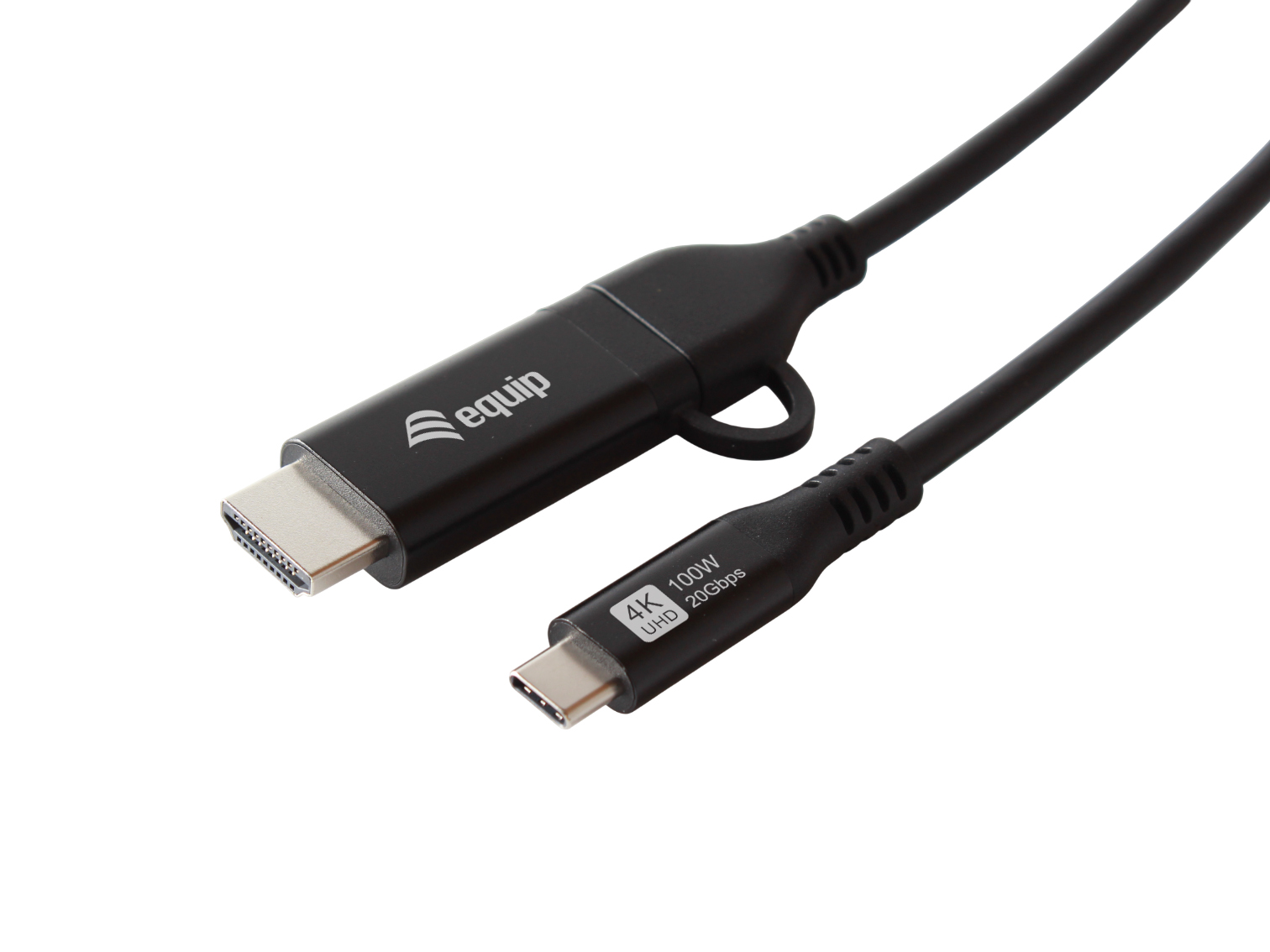 Equip Adapter USB-C->USB-C+HDMI PD100W 4K/ 60Hz 1.00m Alu.