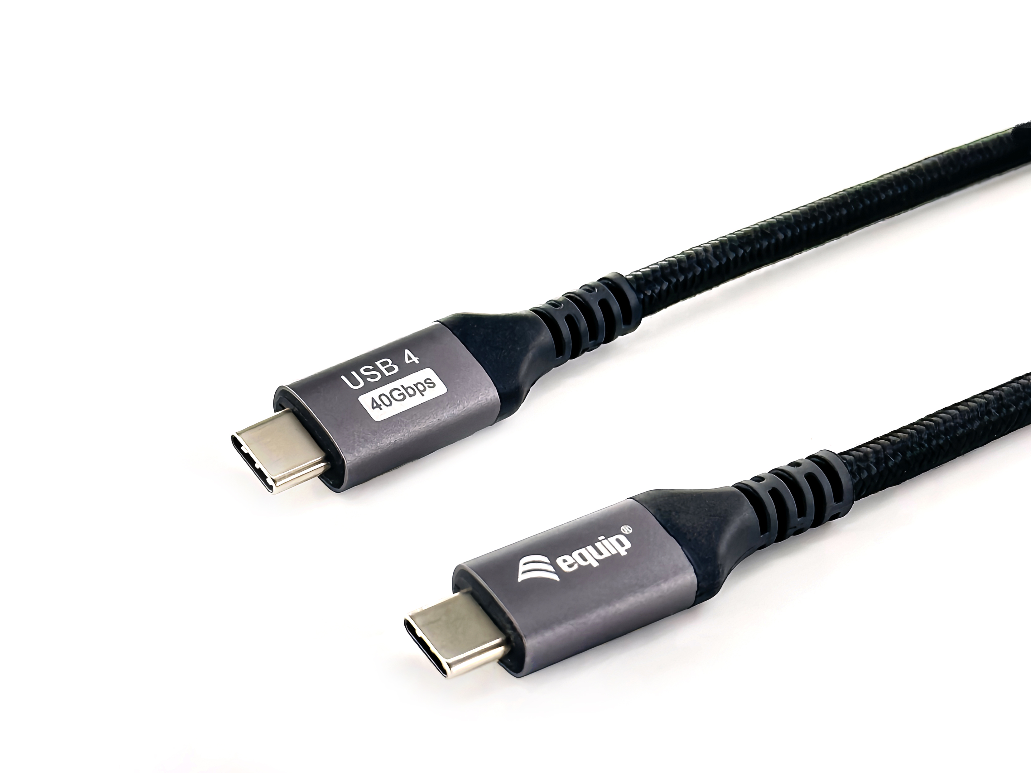 Equip Kabel USB-C4.0->C Gen3 PD240W St/St 1.20m schwarz