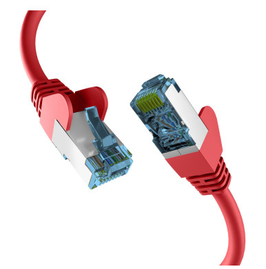 EFB Netzwerkkabel CAT6a S/FTP PIMF mit CAT7 Rohkabel 10 Gigabit Ethernet Kupfer 25m rot