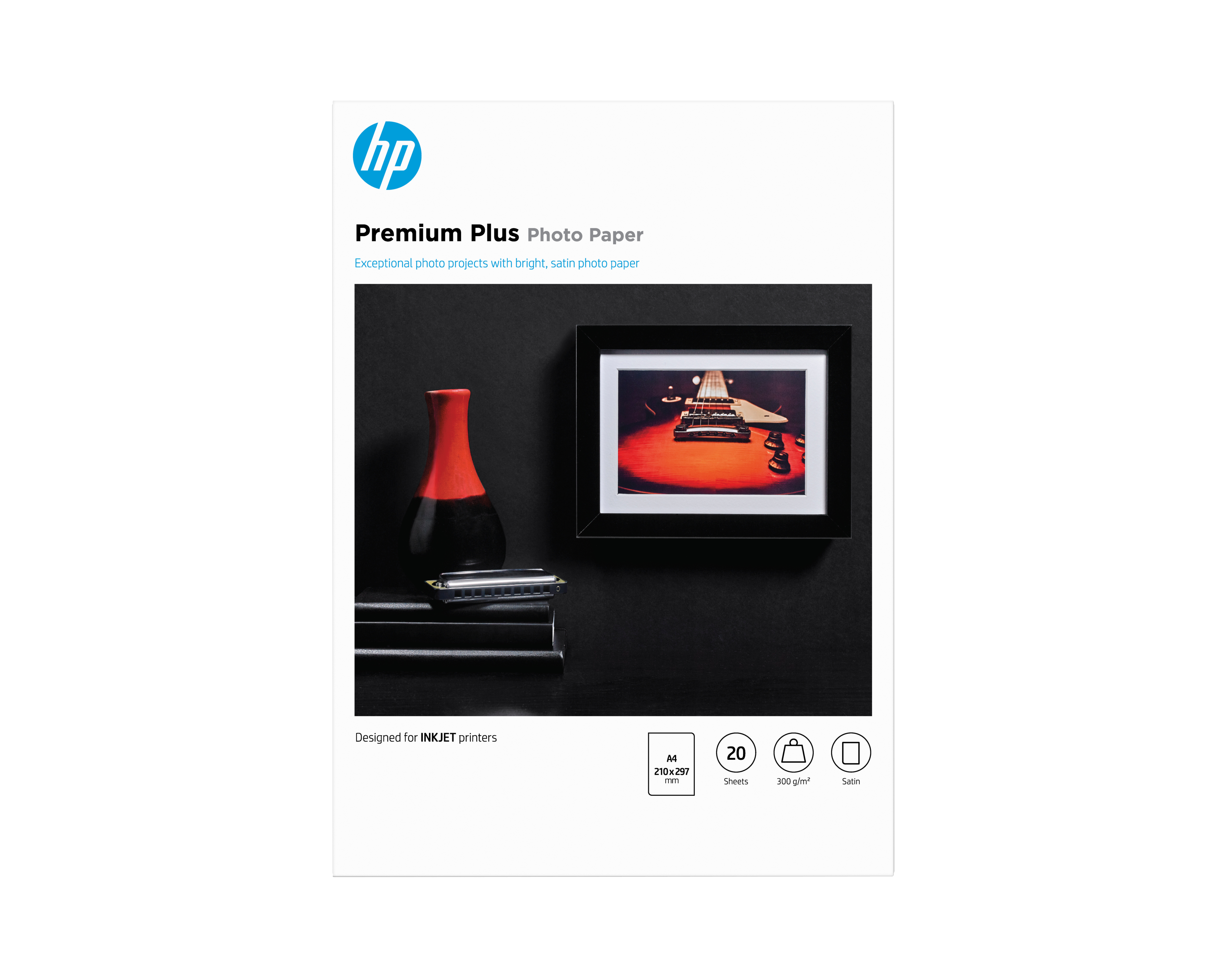 HP Premium Plus Semi-gloss Foto Papier weiss 300g/m2 A4 20 Blatt 1er-Pack