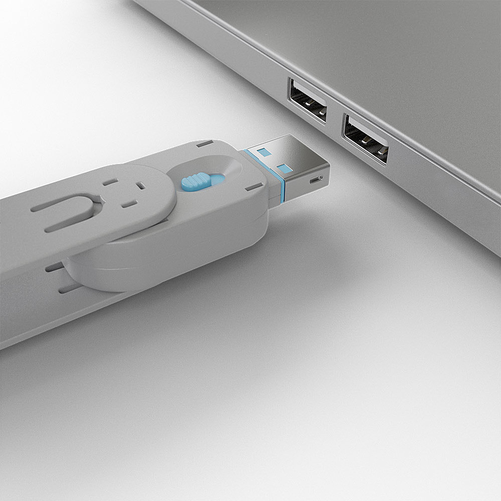 LINDY Schlüssel für USB Typ A Port Schloss blau