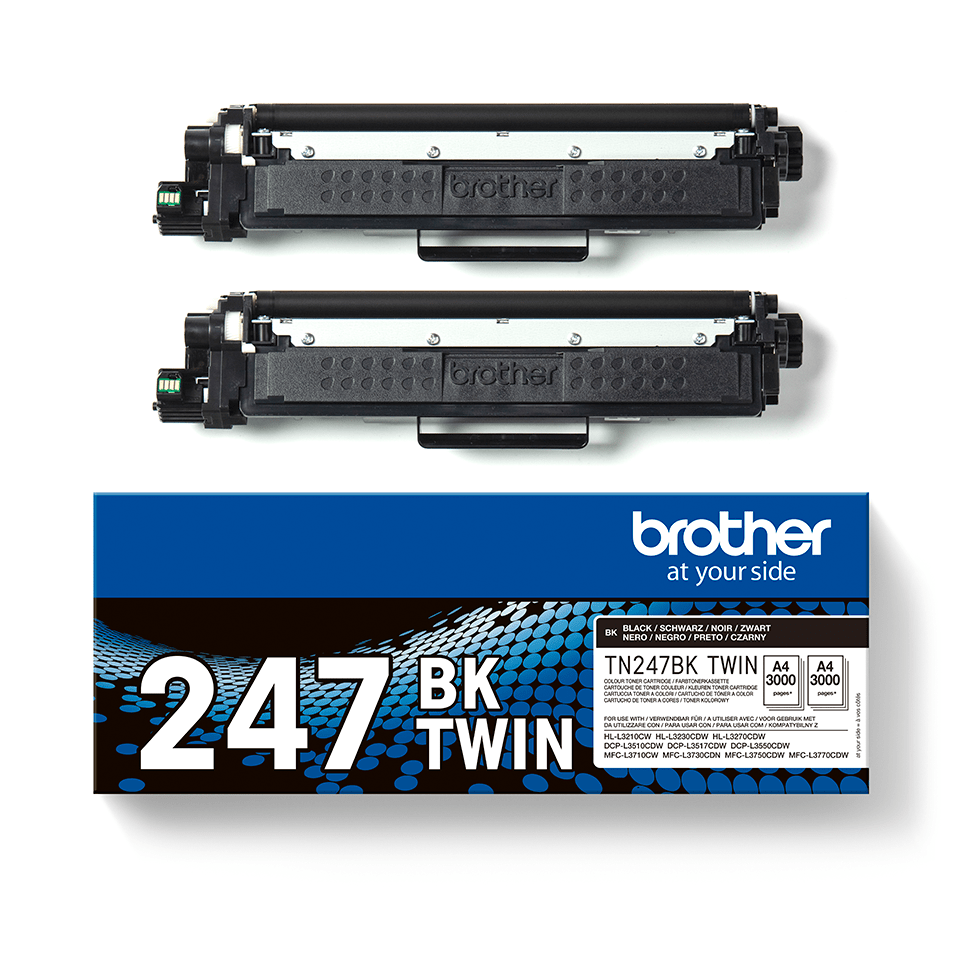 TN-247BKTWIN TONER F. DCPL3510/ /MFCL3710CW/30CDN/50CDW/70CDW