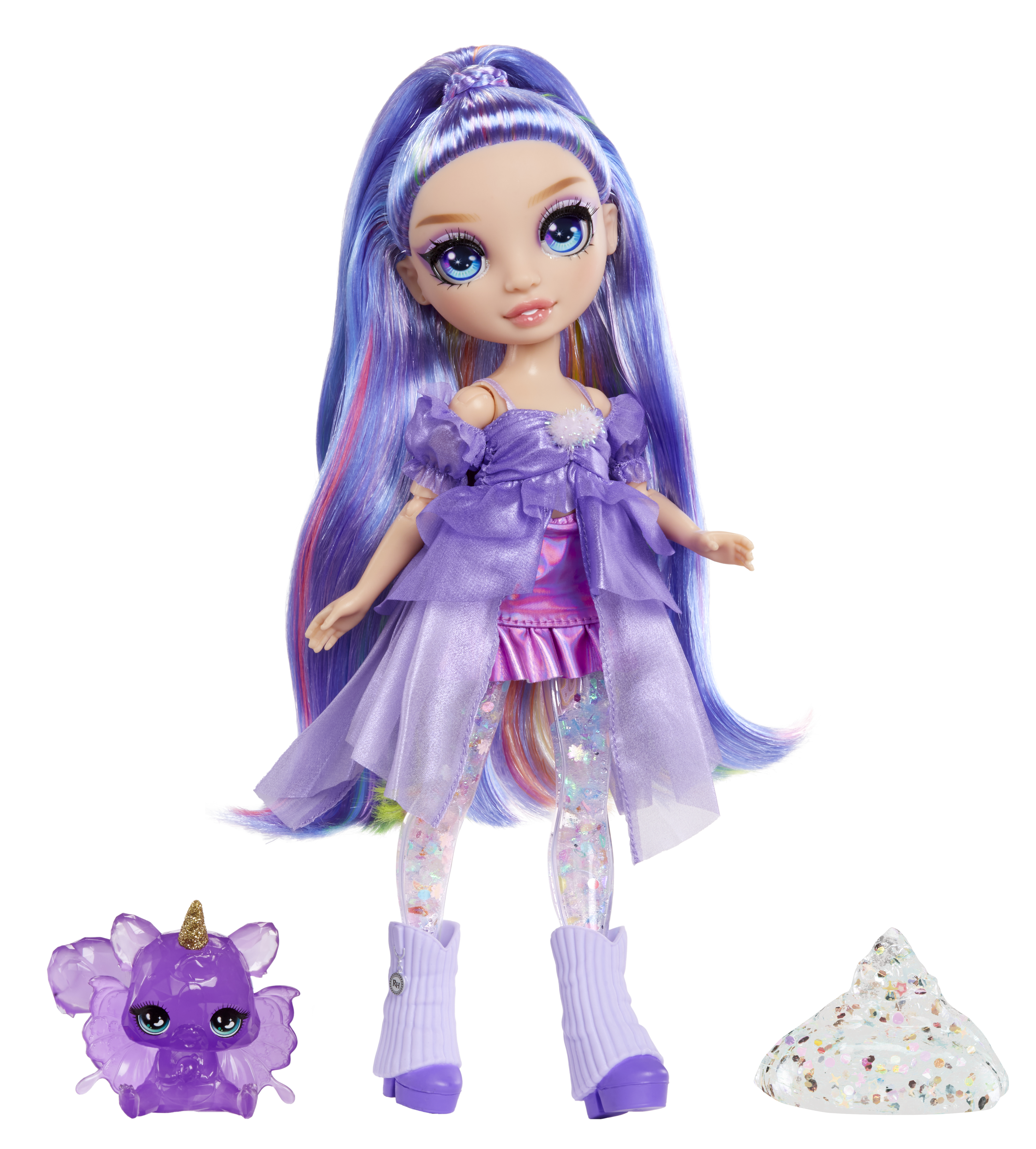 Rainbow High Shimmers with Slime - Violet, Puppe