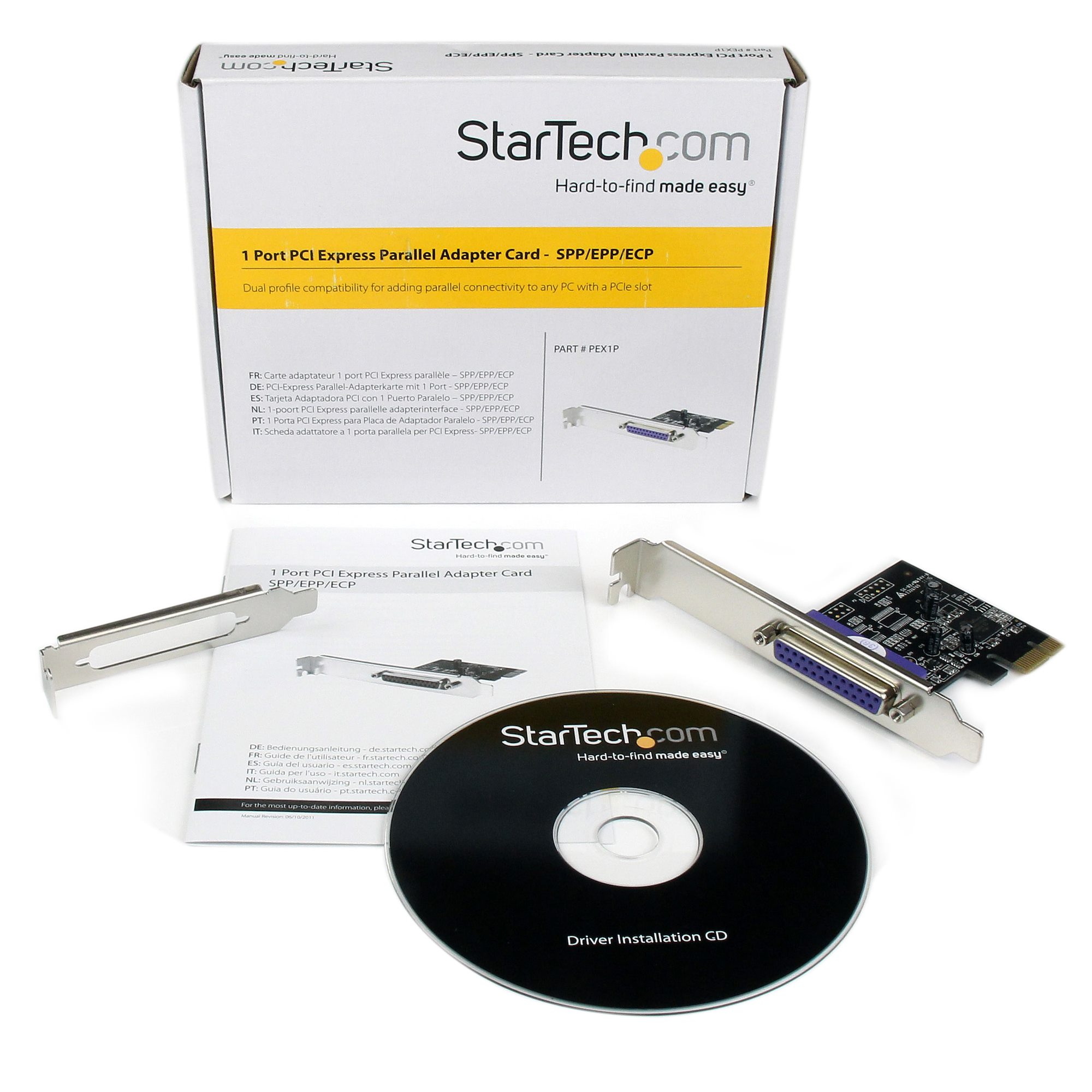 STARTECH.COM 1 port PCIe expansion card - PCI-Express to parallel interface card - SPP/ECP PEX1P2