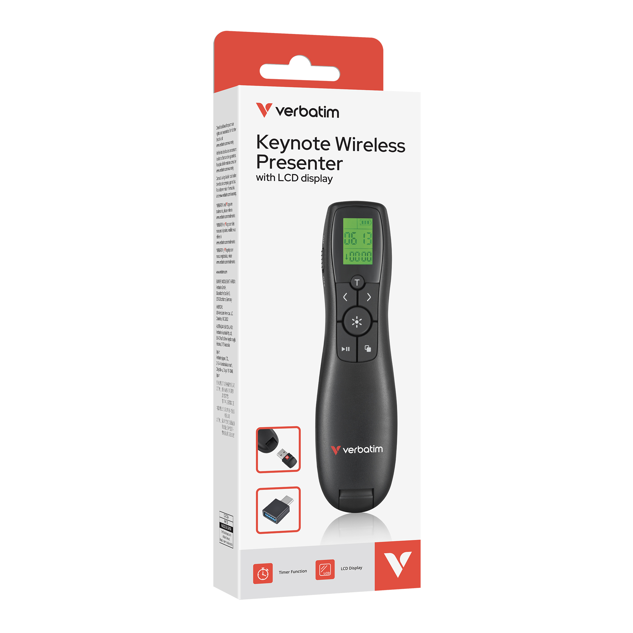 Verbatim Keynote Wireless Presenter with LCD-Display