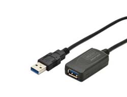 DIGITUS USB 3.0 Verlängerungskabel aktiv A -A St/Bu 5.0m sw
