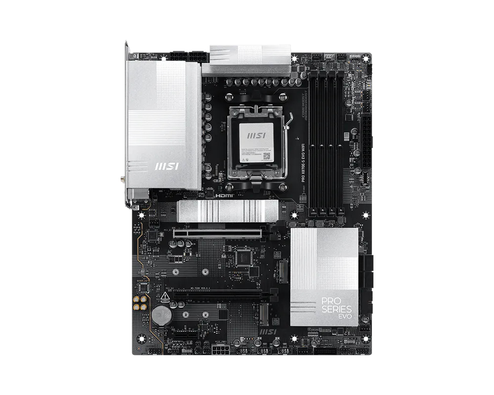 MSI PRO X870E-S EVO WIFI AM5 MB 4xDDR5 4xSATA 3xM.2