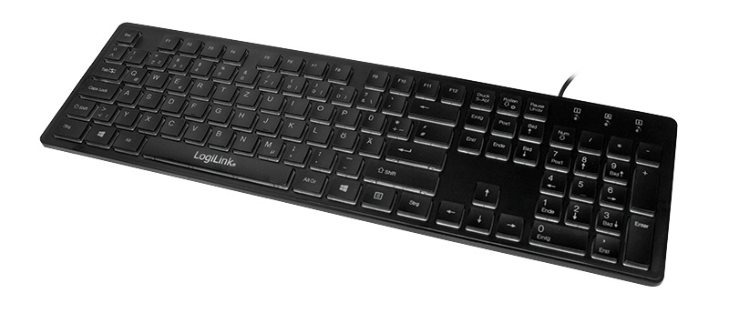 Logilink Beleuchtete Tastatur LED Regenbogenbeleuchtung