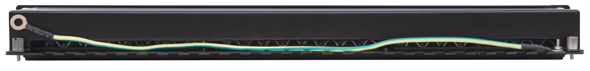 INTELLINET 24-Port Cat6a Patchpanel geschirmt 24 Ports FTP 1 HE Klemmleisten mit 90 Grad abgewinkelten Kabeleinfuehrungen schwarz