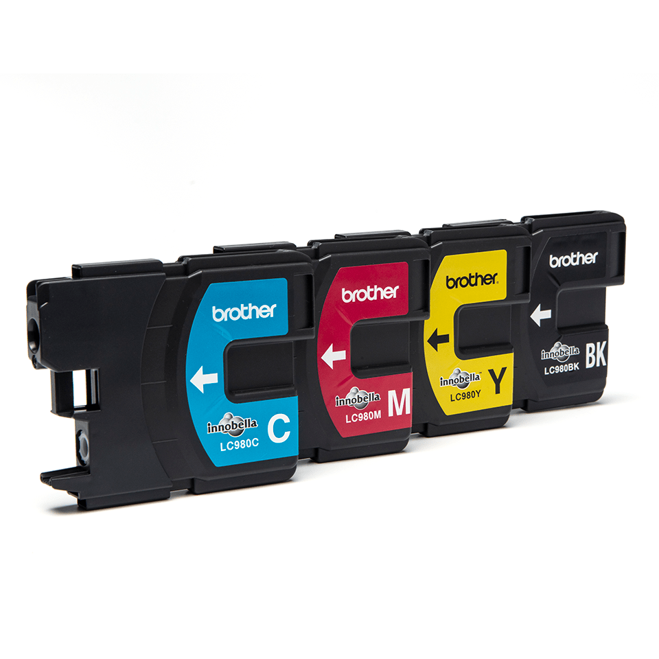 brother LC-980BK/C/M/Y schwarz, cyan, magenta, gelb Druckerpatronen, 4er-Set