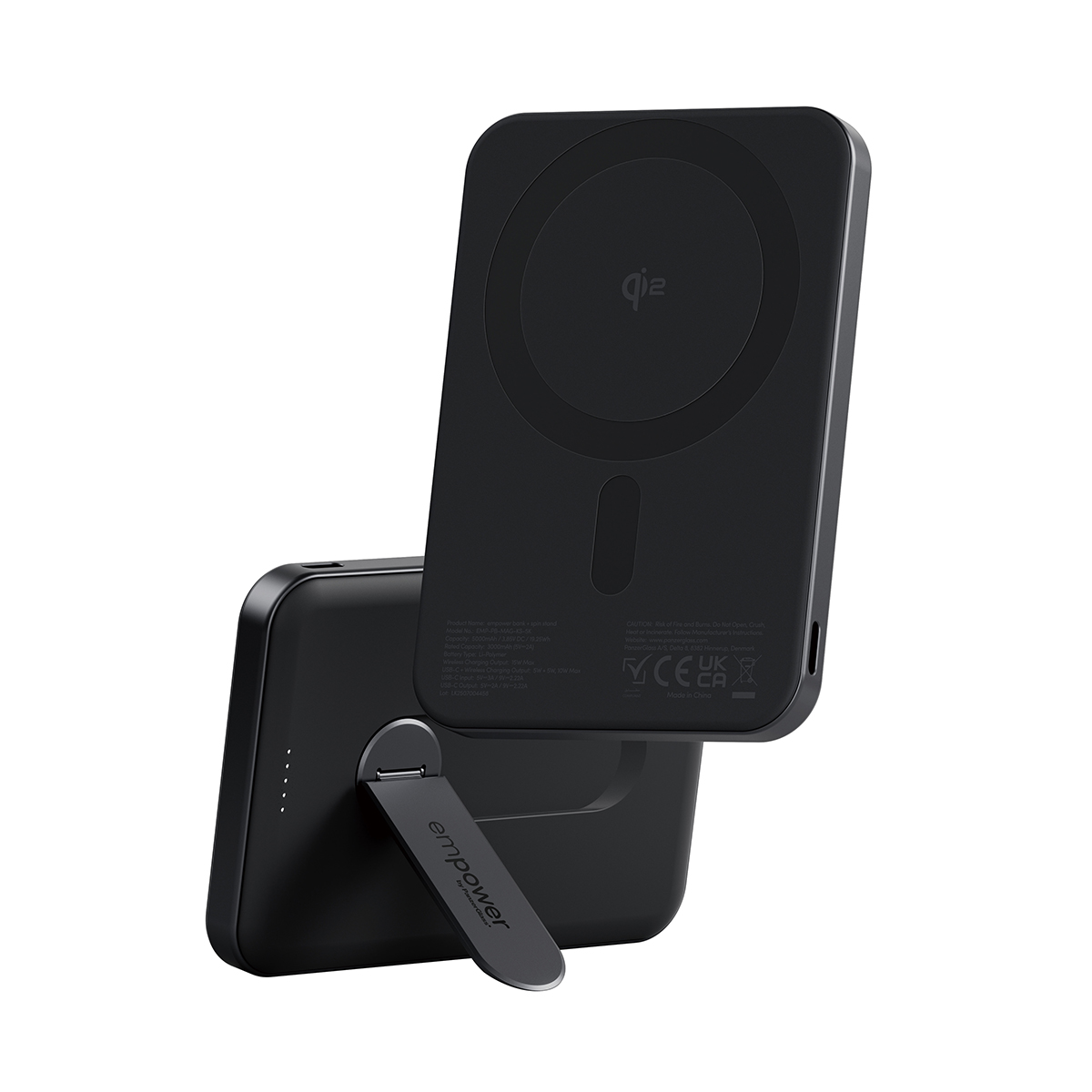 EMPOWER BANK W. SPIN STAND 5000MAH SPACE BLACK