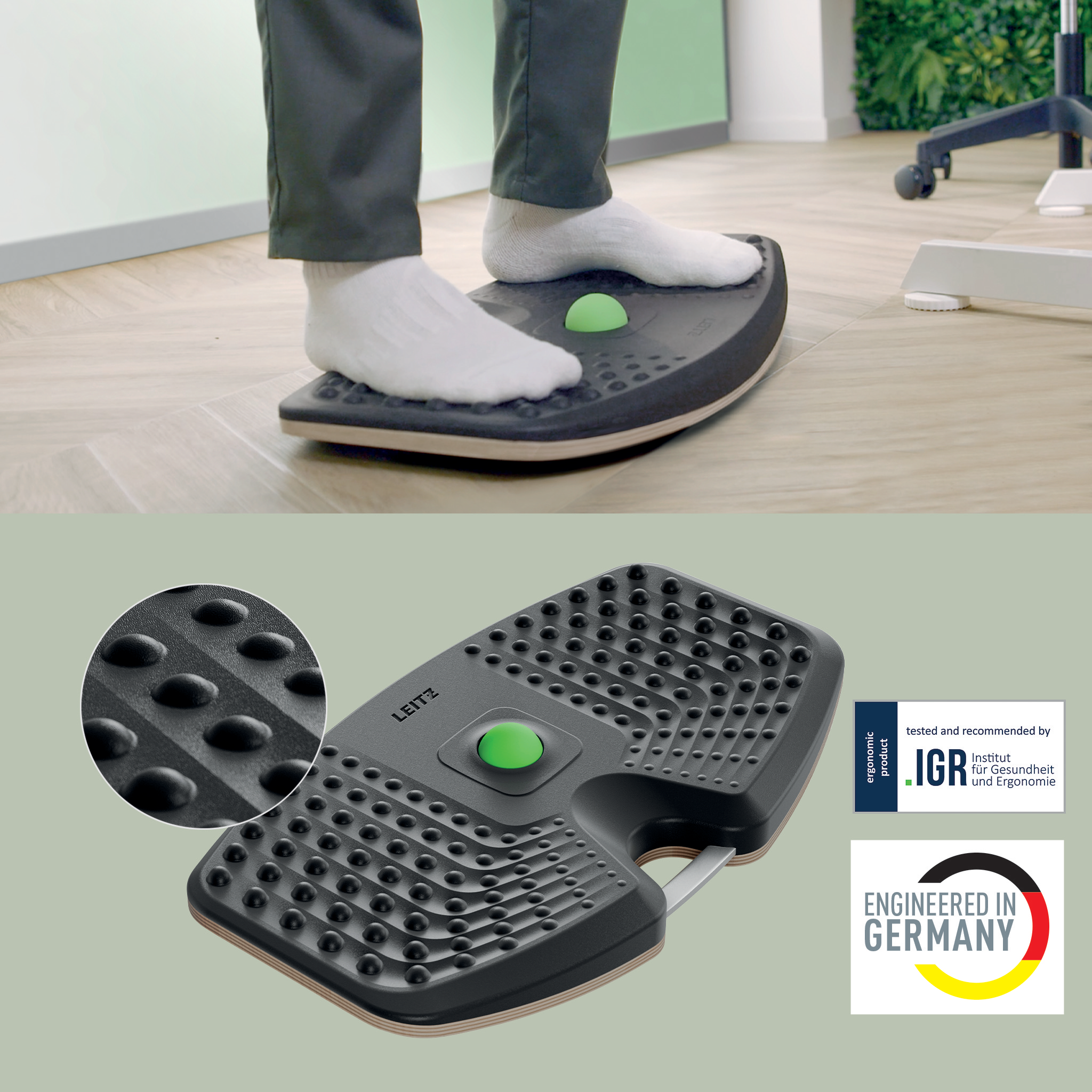 LEITZ Ergo Active Balance-Board dunkelgrau 54,0 x 31,0 x 6,5 cm