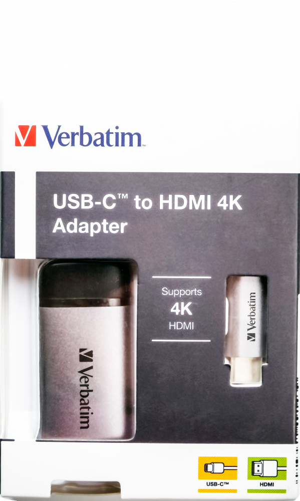 Verbatim 49143 Videokabel-Adapter USB-C zu HDMI 0,1 m 4K