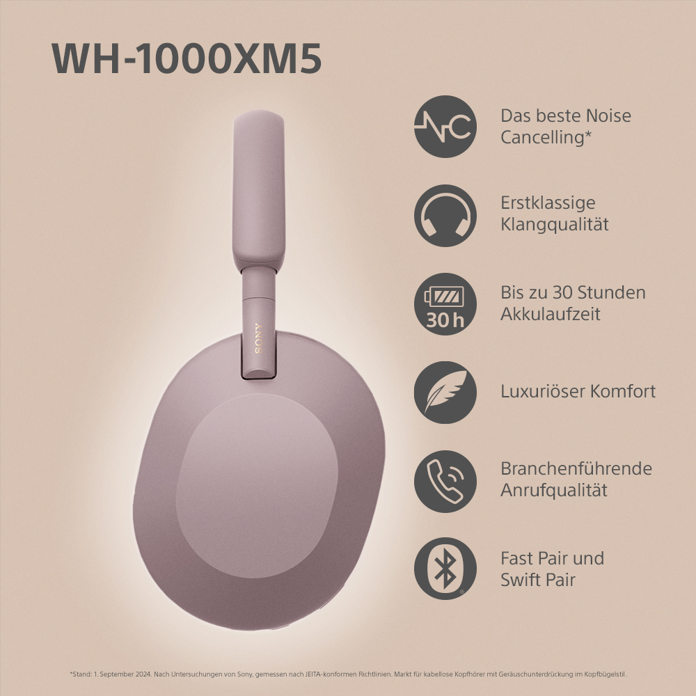 Sony WH1000XM5P True Wireless Headset | Pink