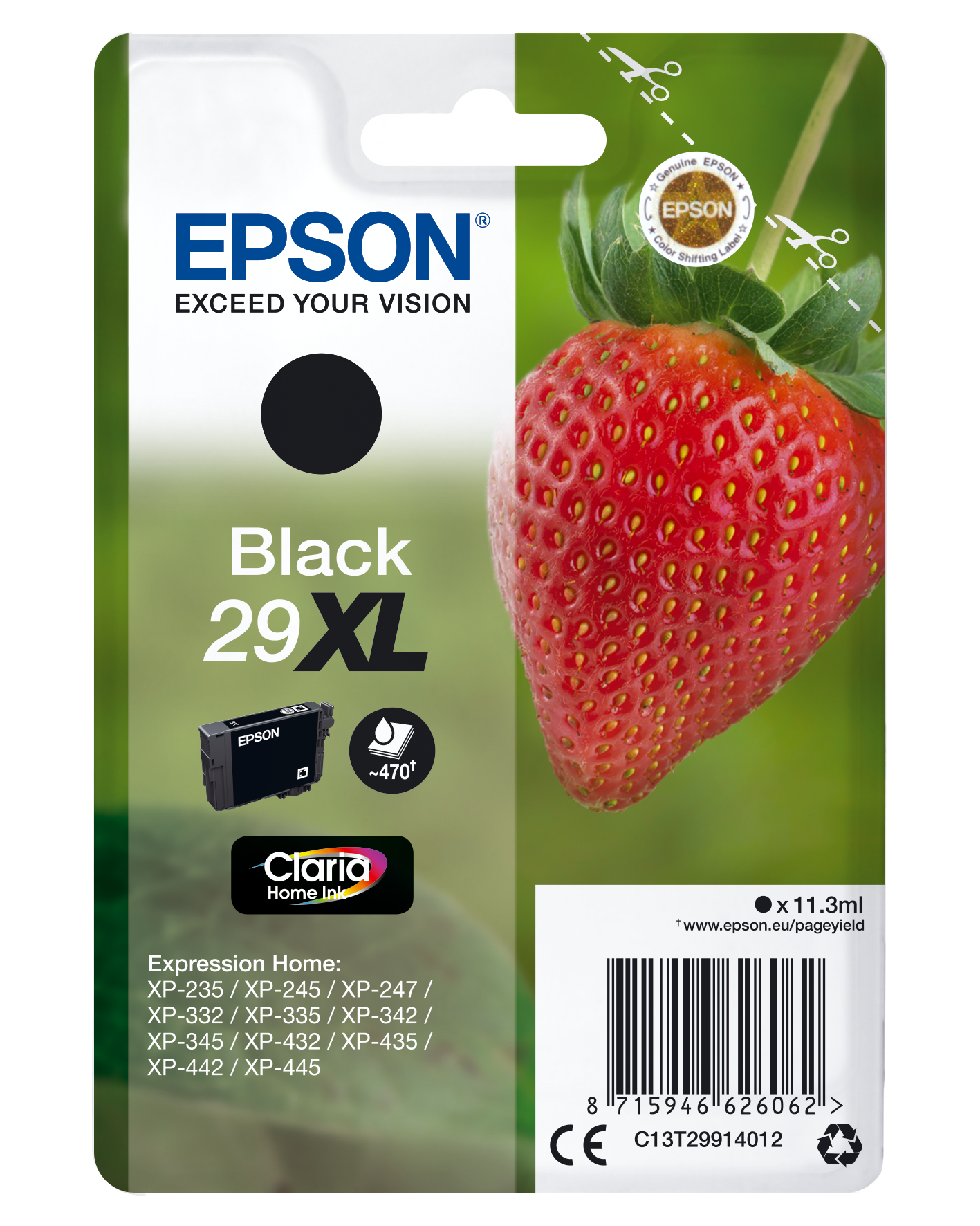EPSON 29XL / T2991XL (Erdbeere) schwarz Druckerpatrone