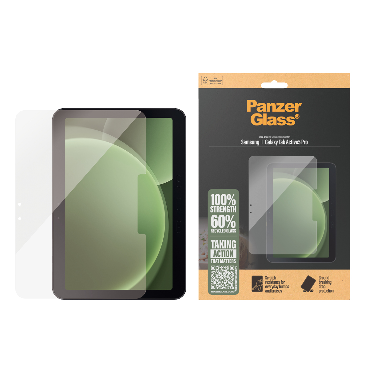 PANZERGLASS SCREEN PROTECTOR SA GALAXY TAB ACTIVE5 PRO ULTRA-WI