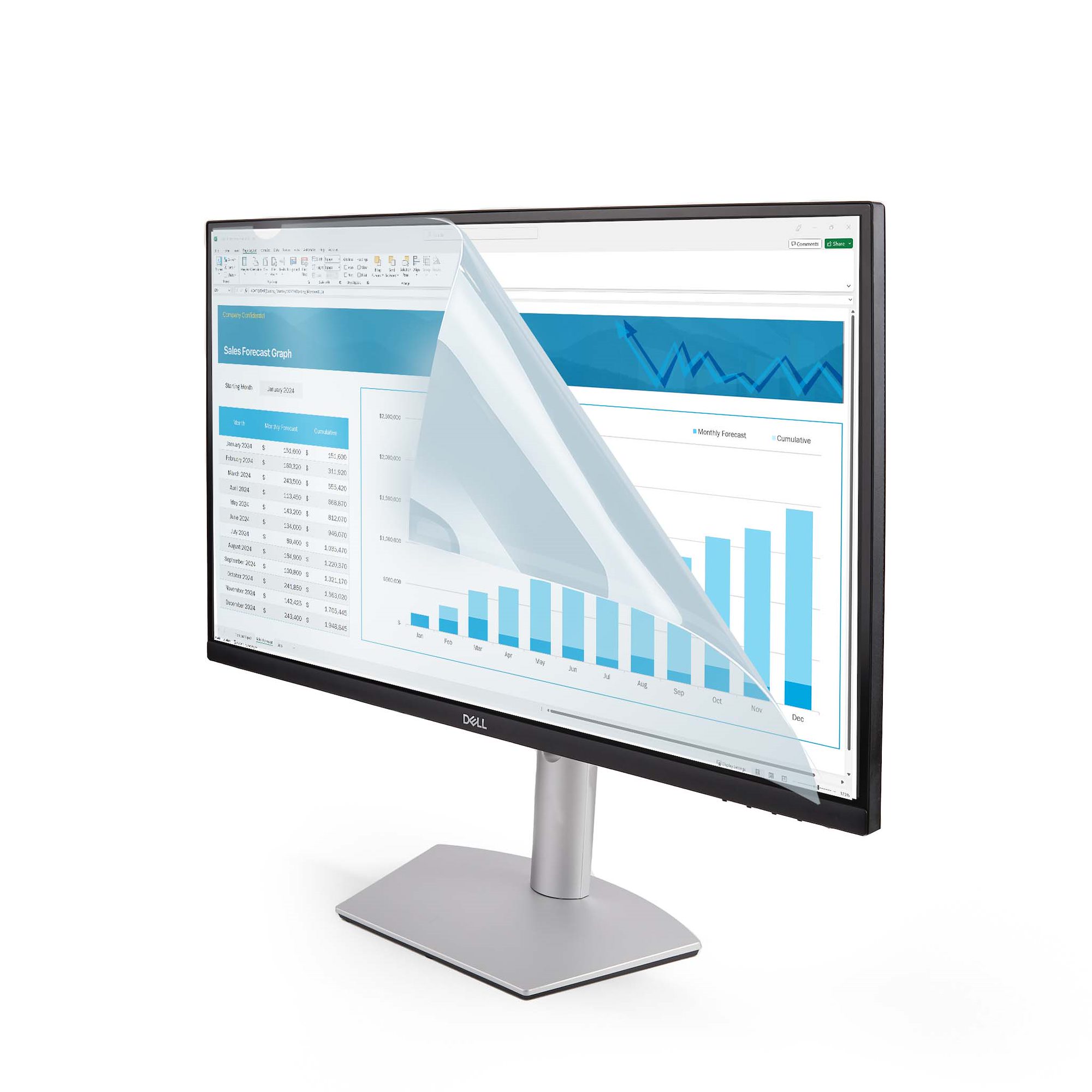STARTECH.COM 60,96cm 24Zoll 16:9monitor Blaulichtfilter Bluelight Filter Bildschirm Blaulichtfilter PC Anti Blaulicht Folie