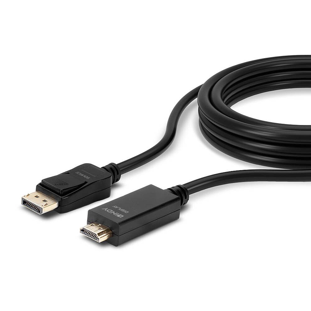 LINDY Kabel DisplayPort/HDMI 4K30 DP: passiv 3m DP Stecker an HDMI Stecker