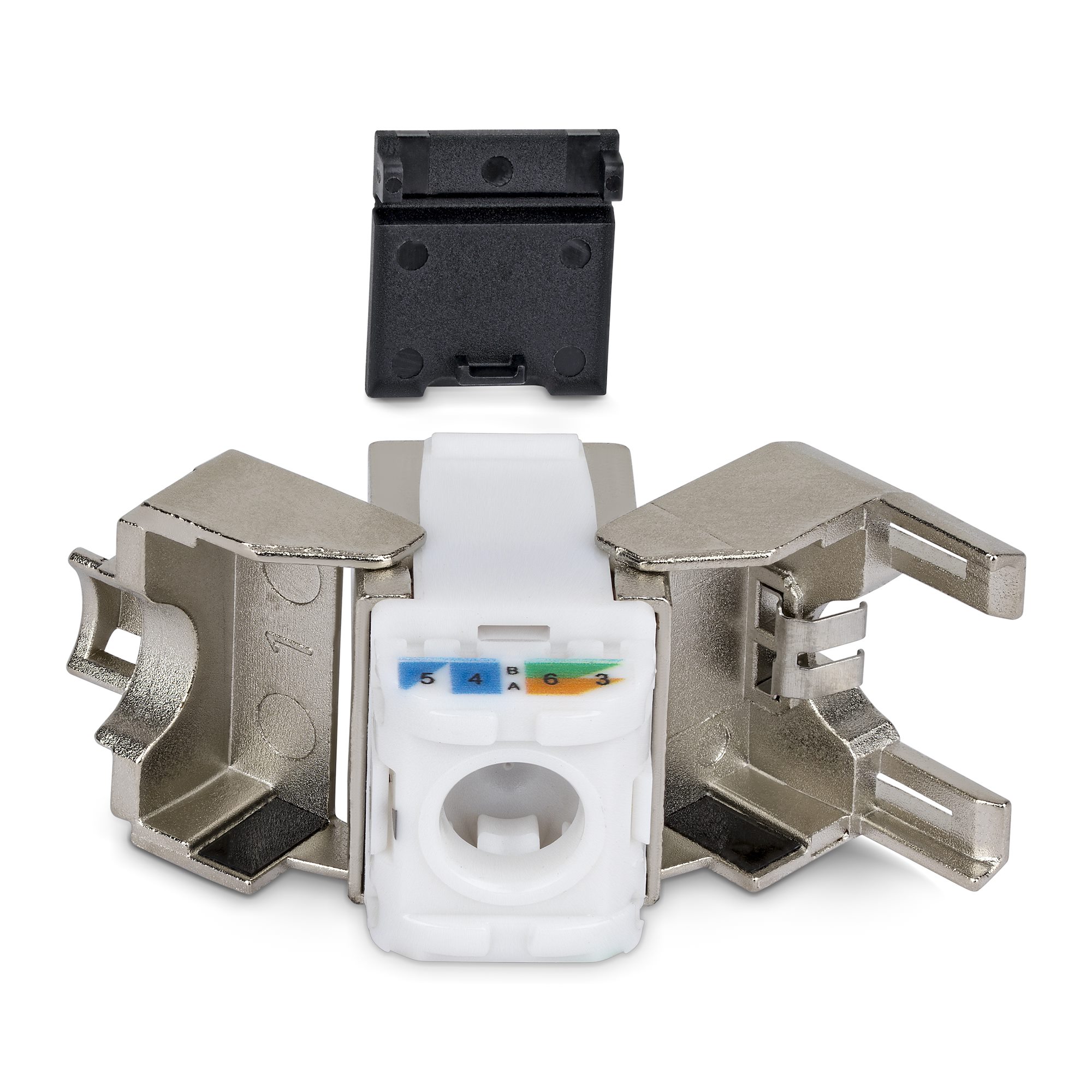 CAT6A KEYSTONE JACK 10-PACK 10-PACK180-DEGREE/TOOLLESS/SHIEL