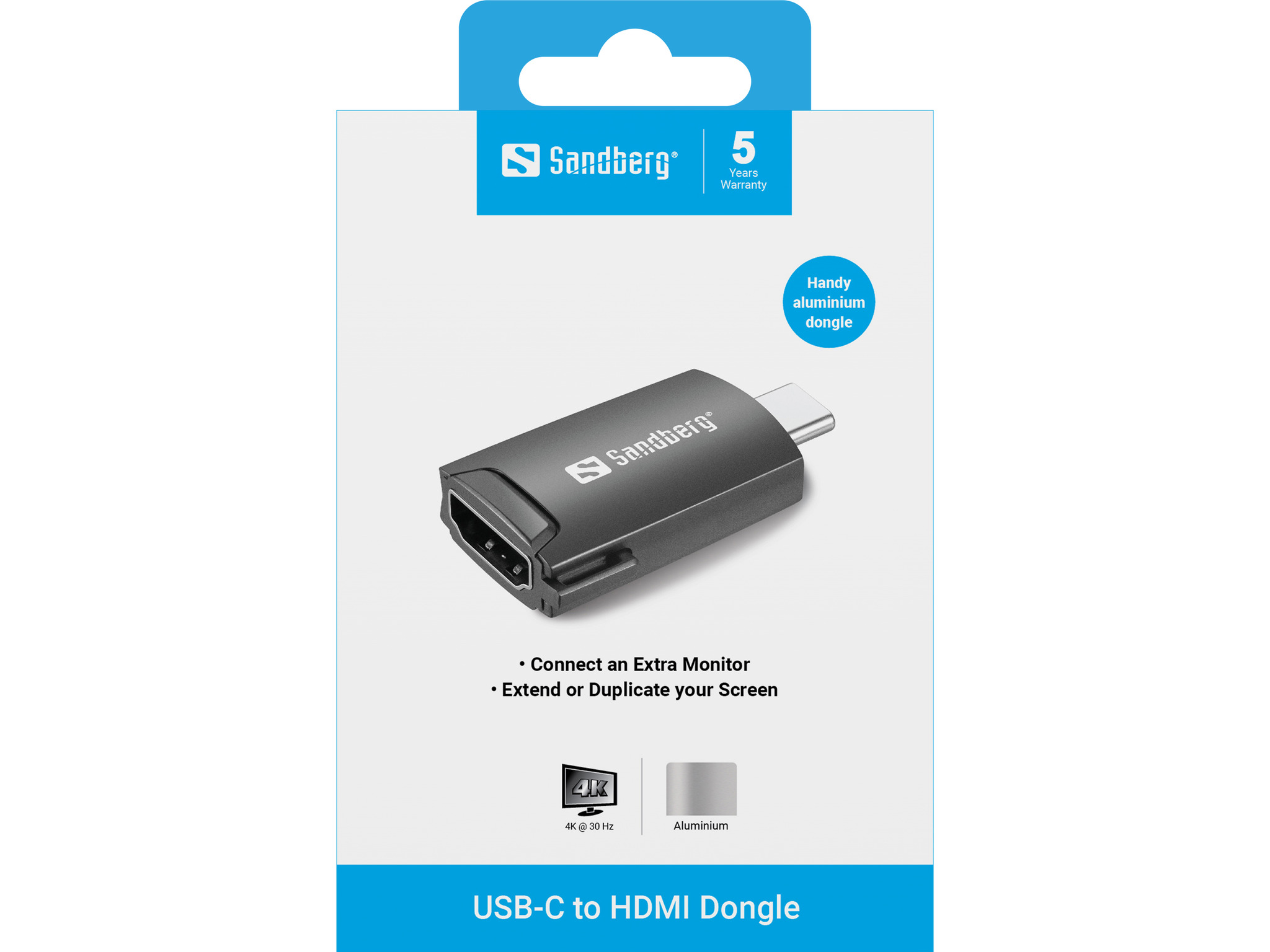 SANDBERG USB-C to HDMI 4K30Hz Dongle