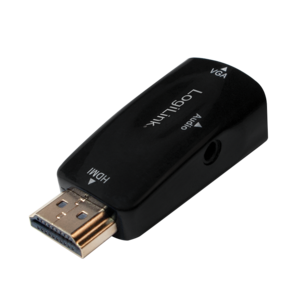 Logilink HDMI Adapter A/M zu VGA/F + 3,5 mm/W, 1080p, schw.