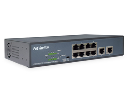 DIGITUS Switch 8-Port 10/100 120W PoE Unmanaged schwarz