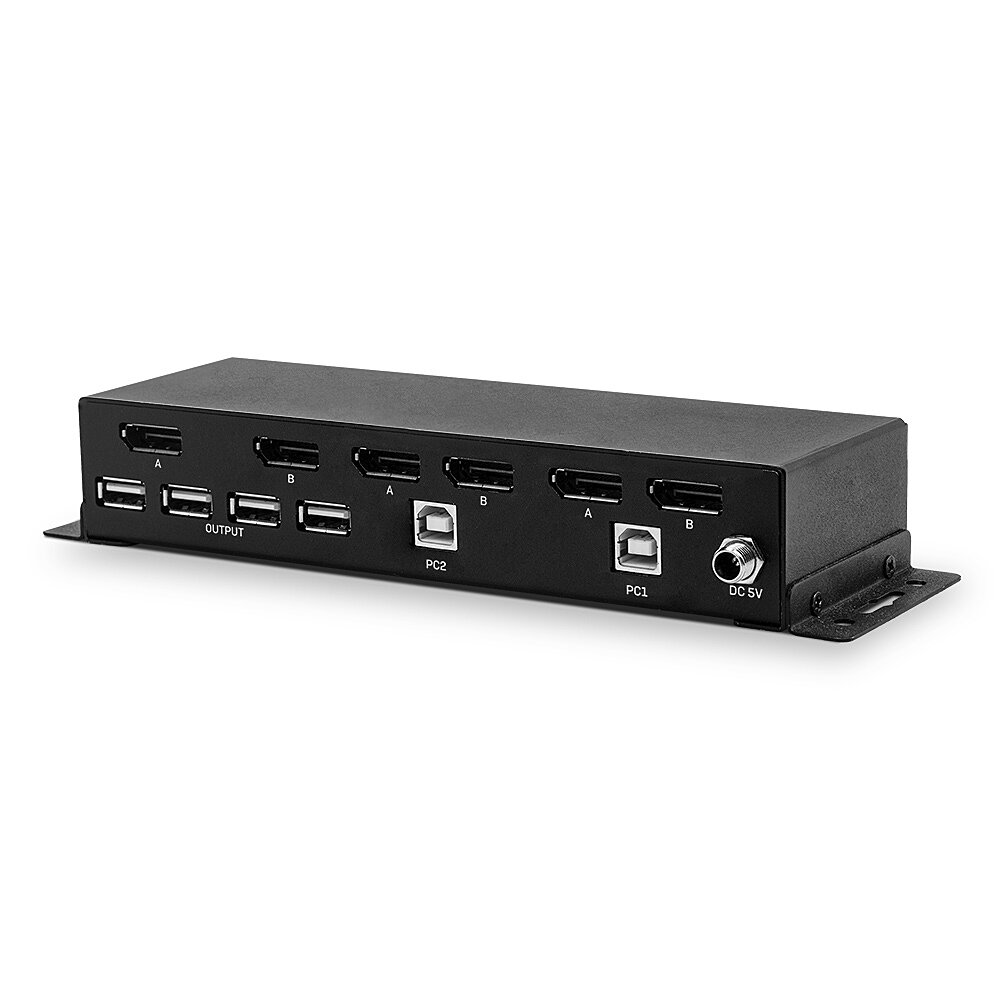 LINDY 2 Port Dual Head DisplayPort 1.2, KVM Switch