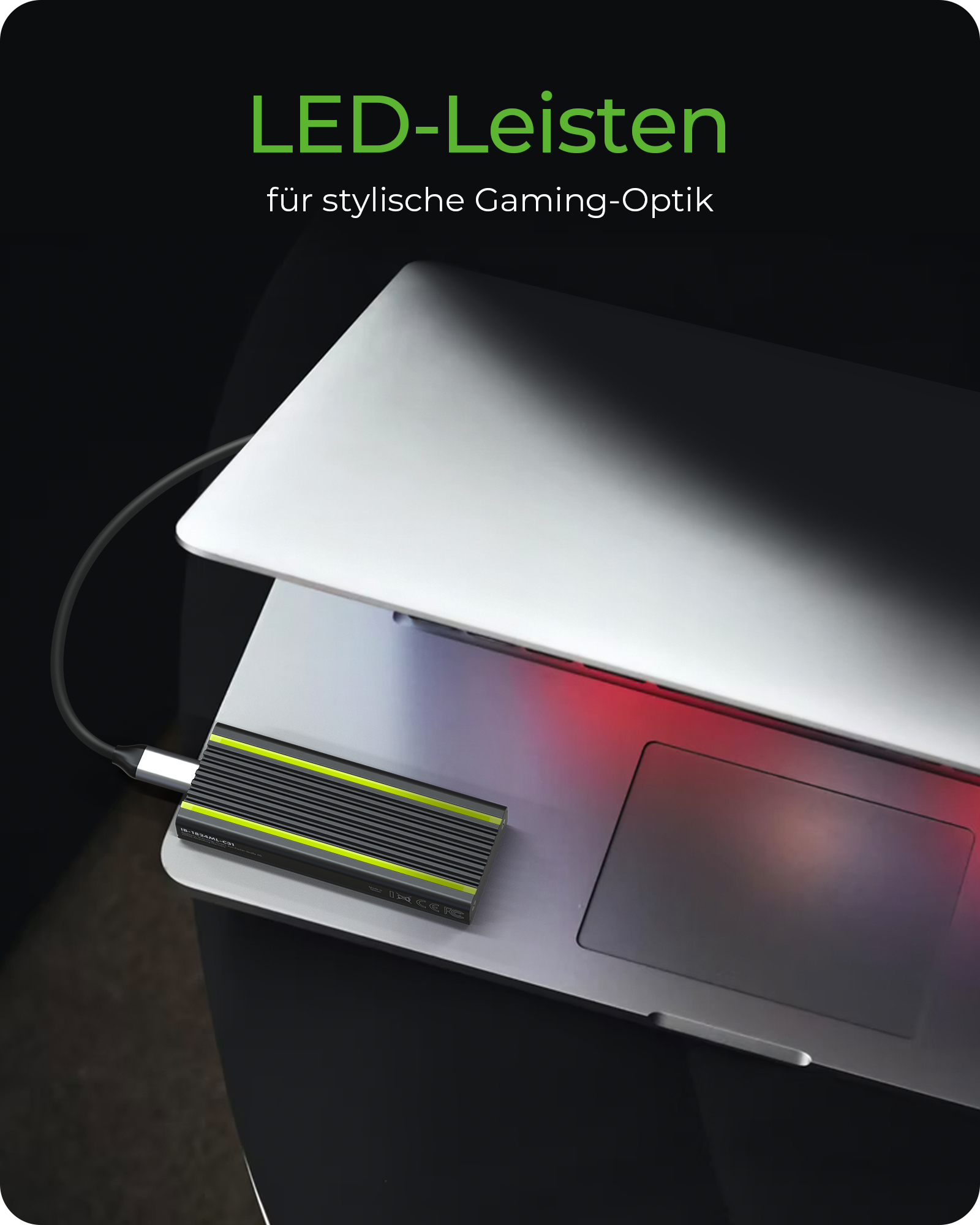 IcyBox Externes Type-C Gehäuse für M.2 NVMe SSD extern retail