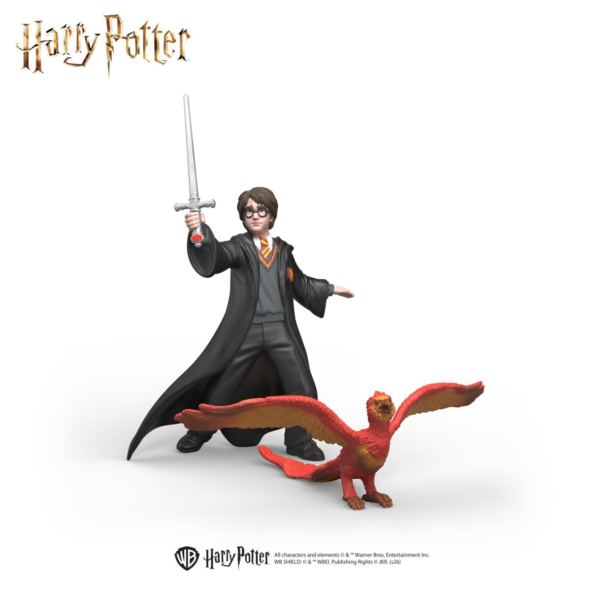 Wizarding World Harry Potter Harry & Fawkes mit Schwert, Spielfigur