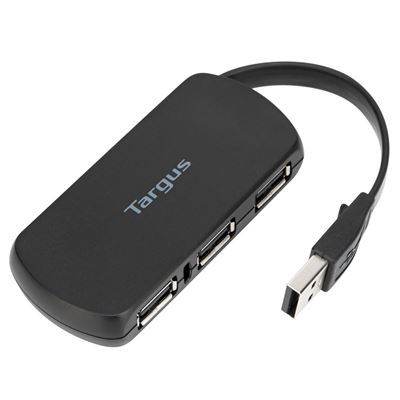 4 PORT USB 2.0 HUB BLACK .