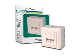DIGITUS CAT5E MODULAR WALL OUTLET SHIELDED