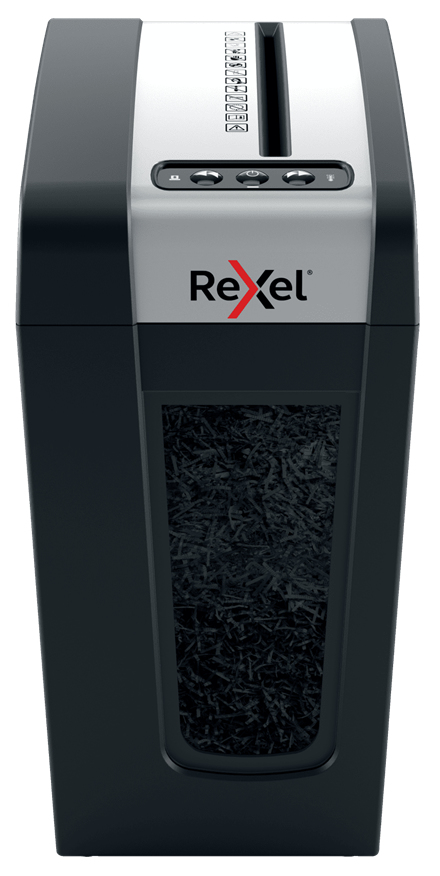 Rexel Secure MC4-SL Aktenvernichter mit Partikelschnitt P-5, 2 x 15 mm, bis 4 Blatt, schwarz