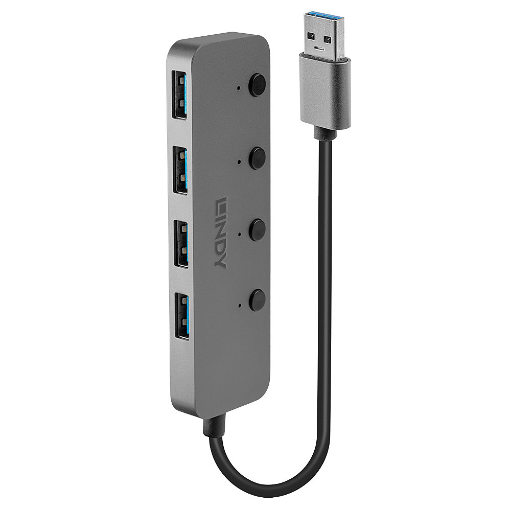 4 Port USB 3.0 Hub mit Ein-/Ausschaltern, USB-Hub