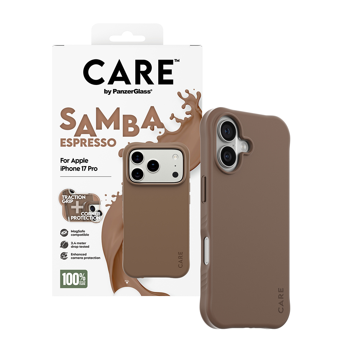 CARE BY FASHIONABLE CASE SAMBA ESPRESSO W. MAGSAFE IPHONE 17 PR