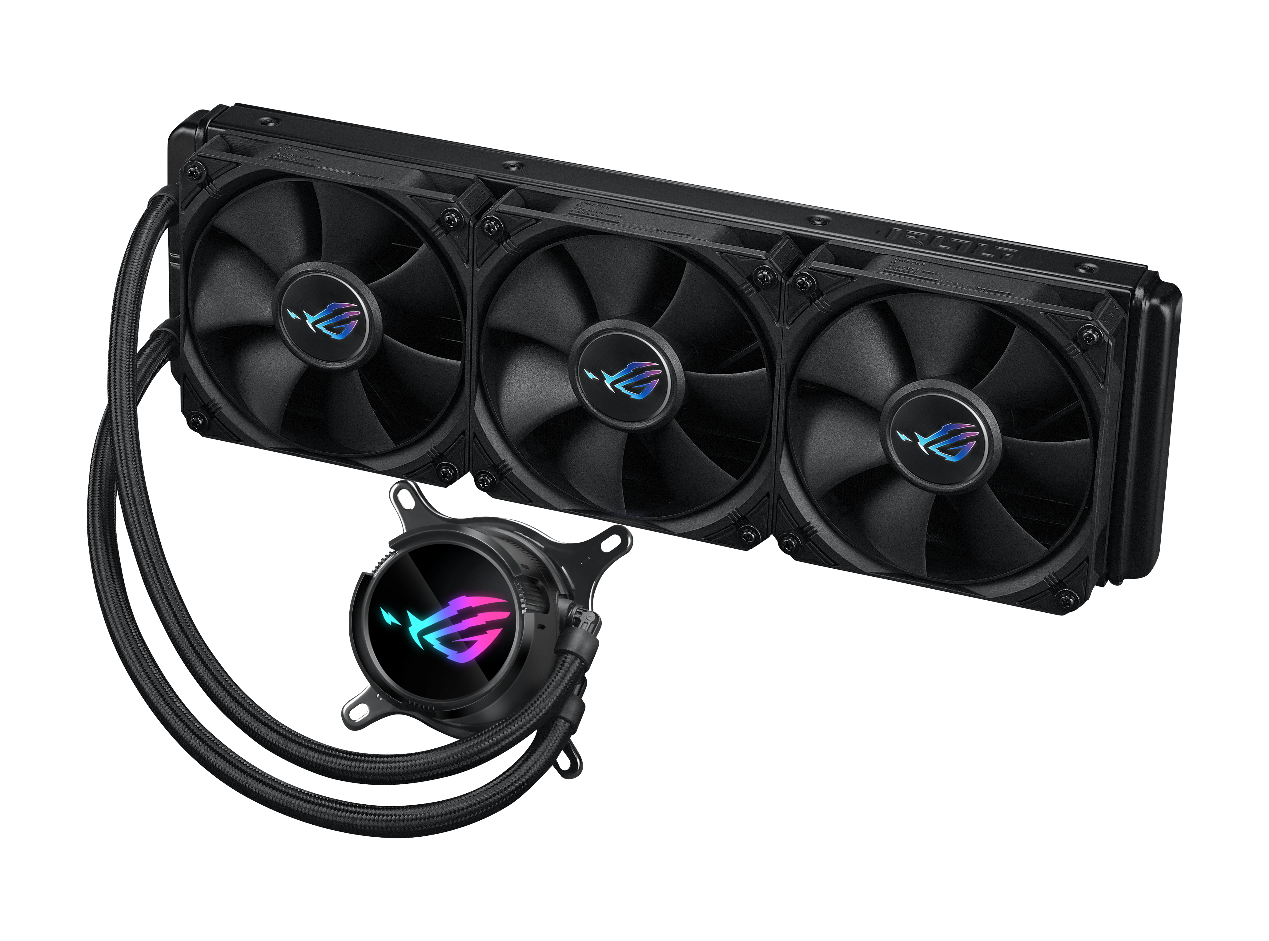 ASUS ROG Strix LC III 360 all-in-one CPU liquid cooler with 360 rotatable water block 7th gen V2 Asetek pump Premium ROG fans