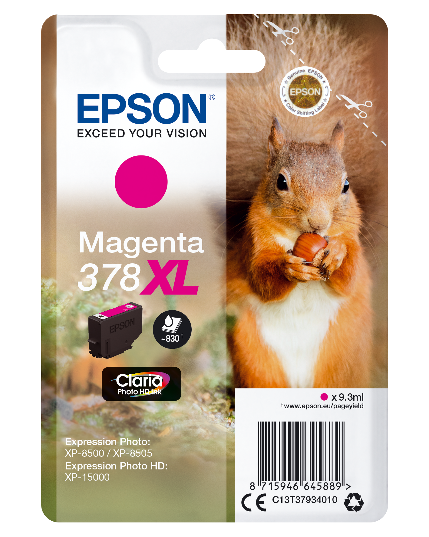 EPSON 378XL/T37934 (Eichhörnchen) magenta Druckerpatrone