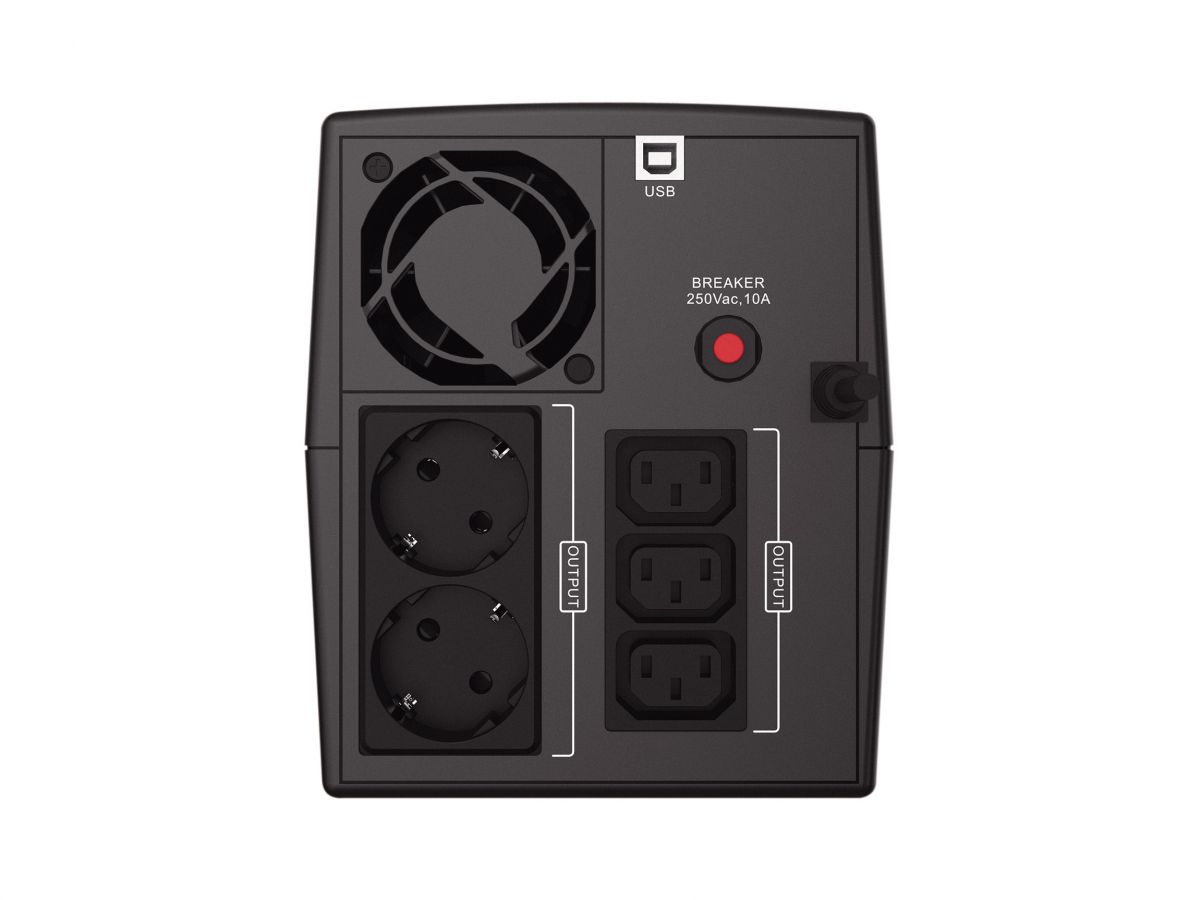 CONCEPTRONIC USV 1500VA/900W/2xSchuko/3xIEC/USB/RJ45/AVR sw