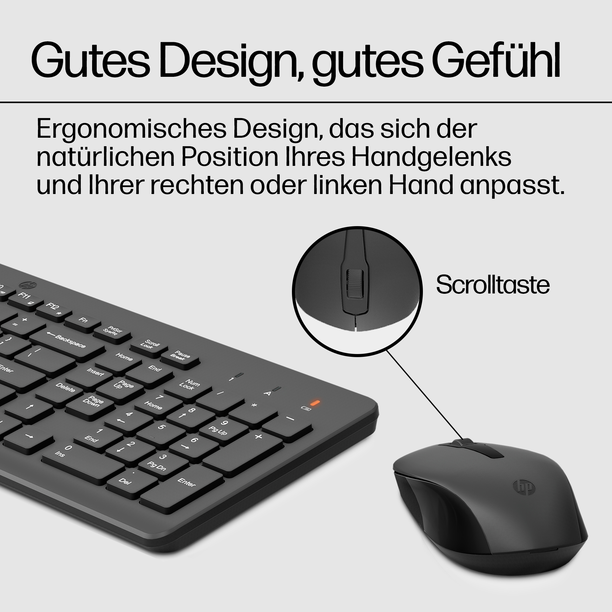 HP 330 Wireless Mouse & Keyboard Combination Tastatur und maus set GR (P)
