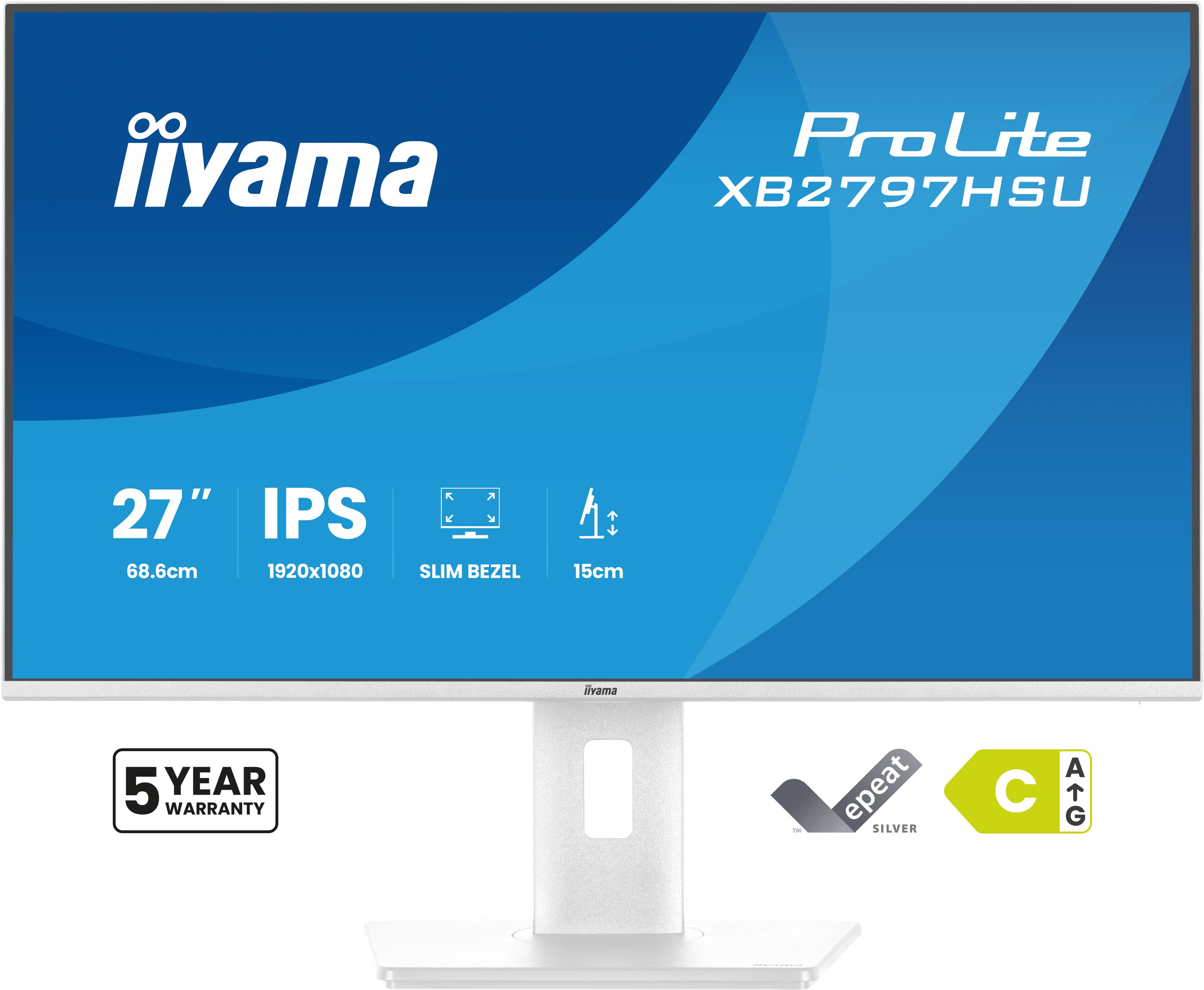 27IN WHITE IPS-PANEL 4-SIDE SLIM BEZEL1920X1080 120HZ EYECOM