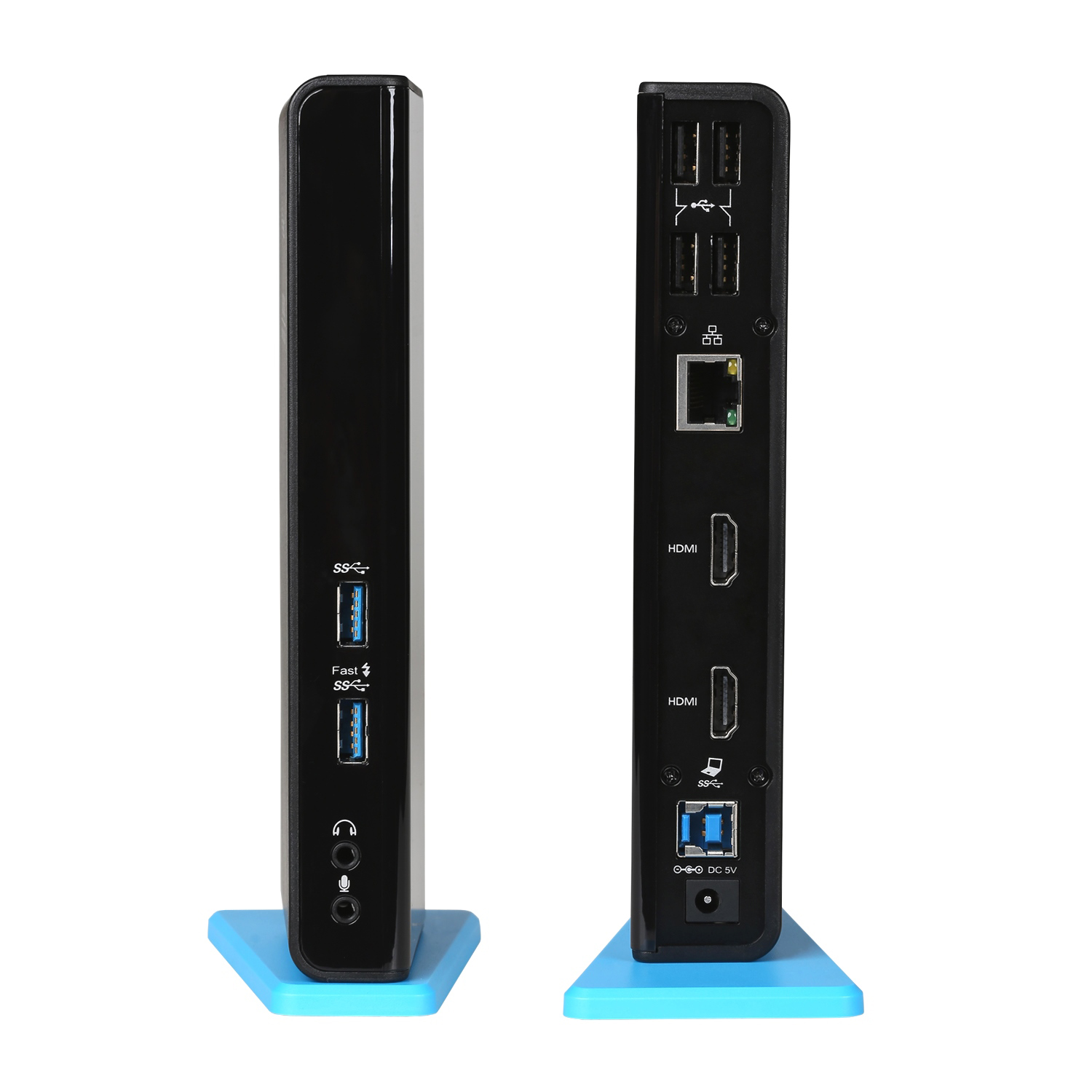 I-TEC USB 3.0/USB-C Dual HDMI Docking Station 2x HDMI 1x GLAN 2x USB 3.0 4x USB 2.0 1x Audio 1x Mic USB 3.0 Kabel mit USB-C adapter
