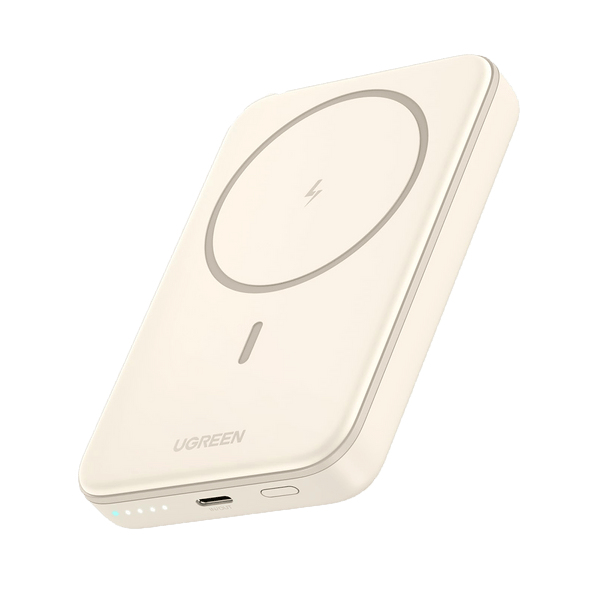 UGREEN PB561 Powerbank magnetisch 10.000mAh inkl. USB-C Kabel 10N-Magnet MagSafe kompatibel beige