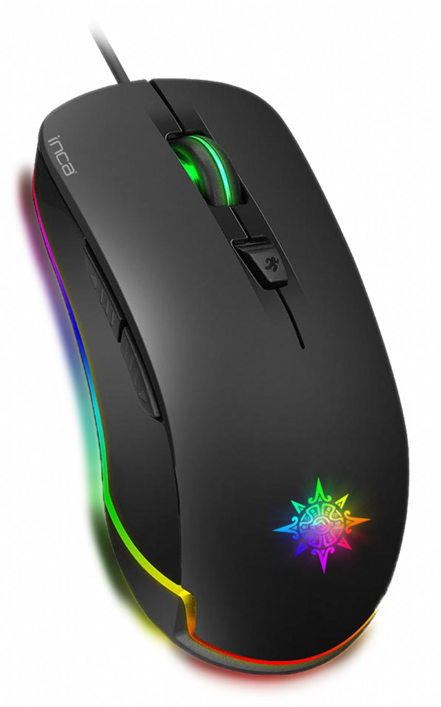 INCA Gaming Maus RGB/ 4800DPI/ 6Tasten/USB 1.50m schwarz retail