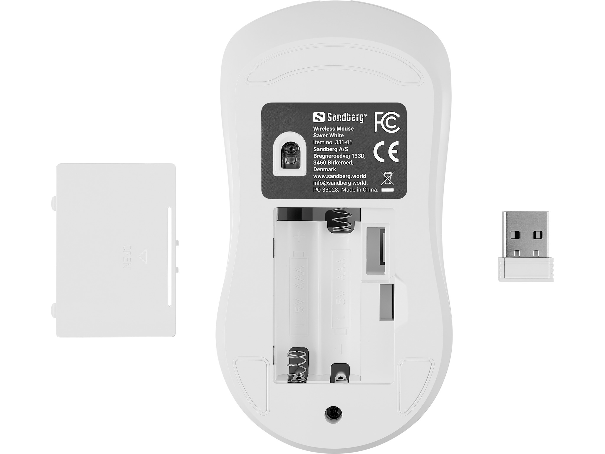 SANDBERG Wireless Mouse Saver White