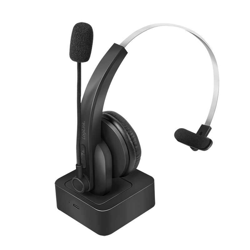 LogiLink Bluetooth Headset, Mono, with charging stand BT0059